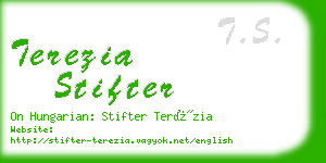 terezia stifter business card